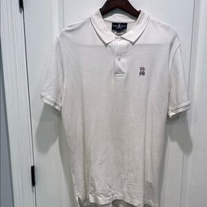 Psycho Bunny White Polo Shirt with Embroidered Logo